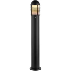 Image of Outdoor Pathway Bollard Post Light - 60W E27 GLS - 1000mm Height - Matt Black