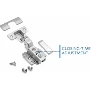 Image of Soft Close Flush / Inset 35mm Cabinet Door Hinge Closing Time Adjustment - Pack of 1