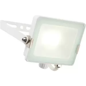 Image of Outdoor IP65 Waterproof Floodlight - 20W Cool White LED - Matt White Aluminium