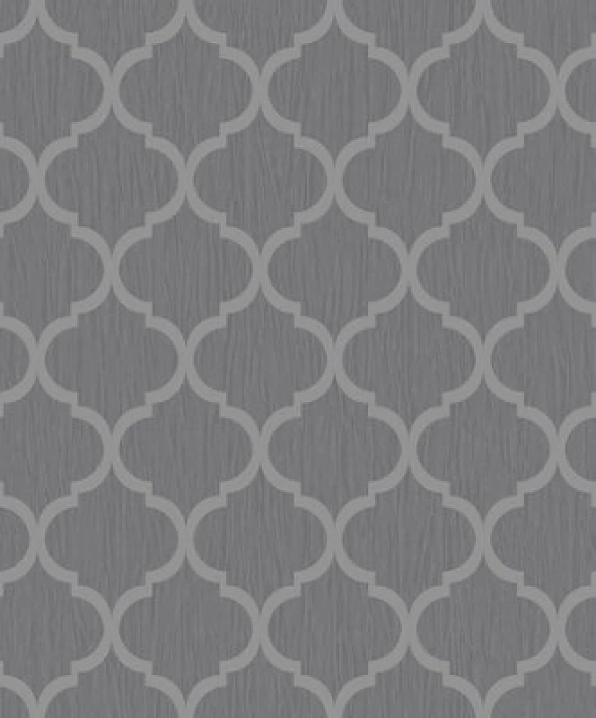 Image of Debona Crystal Trellis Geometric Design Geo Glitter Sparkle Metallic Wallpaper Silver