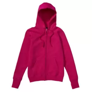 Image of SG Ladies/Womens Full Zip Urban Hooded Sweatshirt / Hoodie (XS) (Dark Pink)
