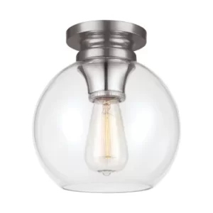 Image of Tabby 1 Light Flush Light, Polished Nickel