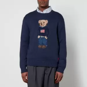 Image of Polo Ralph Lauren Polo Bear Cotton and Linen-Blend Jumper - XL