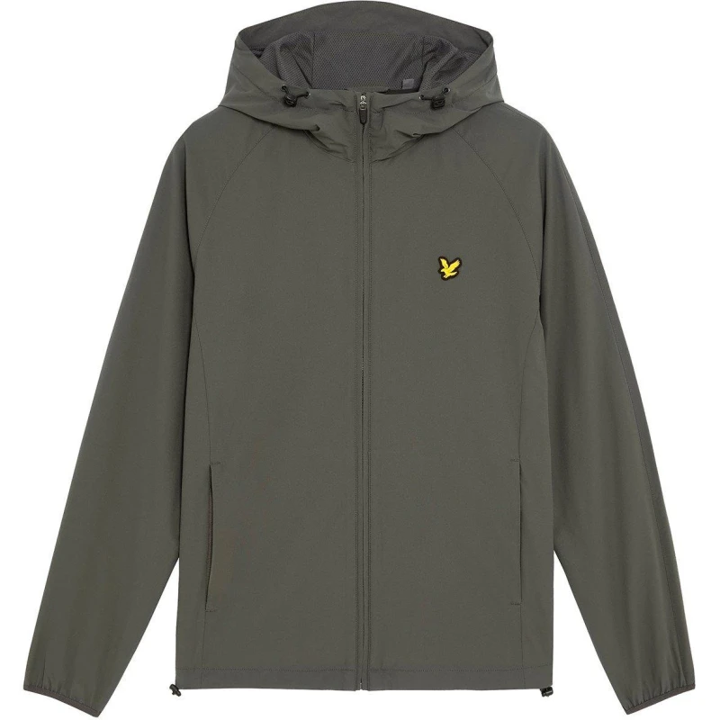 Image of Lyle and Scott Mens Woven Zip Through Tracksuit Top Granite W950 male S