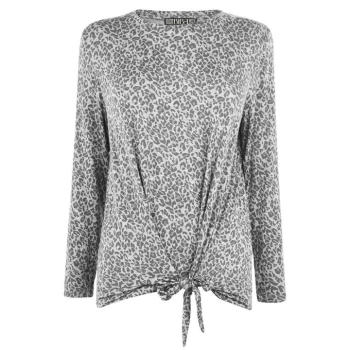 Image of Biba Leopard Long Sleeve Top - Silver