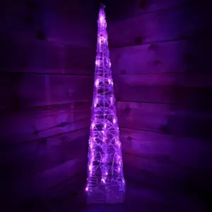 Image of Samuel Alexander - 90cm LED Colour Changing Indoor Outdoor Acrylic Pyramid Christmas Decoration