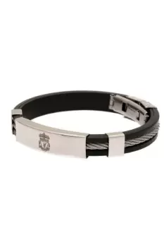 Image of Silver Inlay Silicone Bracelet