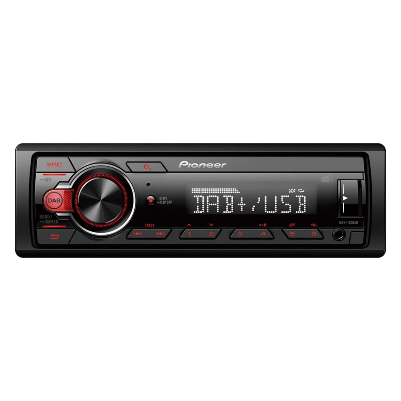 Image of Pioneer MVH-130DAB - Black - Red - 1 DIN - 200 W - 50 W - Android...