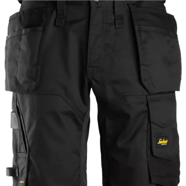 Image of Snickers AllroundWork Stretch Loose Fit Work Shorts Holster Pockets - Black - 48