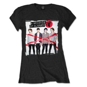 Image of 5 Seconds of Summer - Album Cover 1 Womens Medium T-Shirt - Black