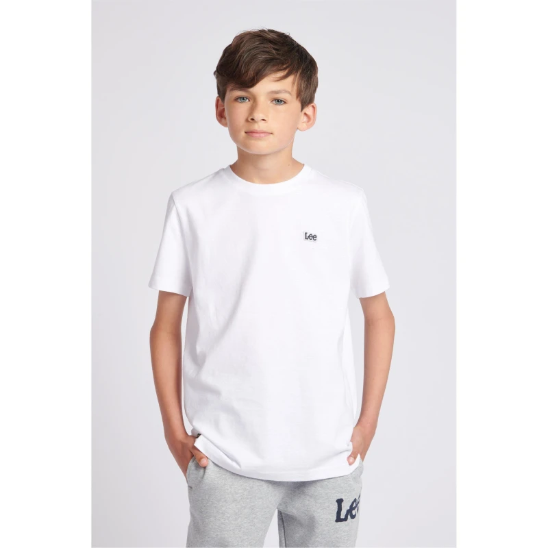 Image of Lee Kids Classic Regular Fit T-Shirt Bright white male 9-10 (M)