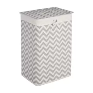 Image of Premier Housewares Kankyo Bamboo Laundry Hamper - Chevron