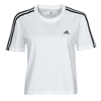 Image of adidas W 3S CRO T womens T shirt in White - Sizes XXL,S,M,L,XL,XS,UK XS,UK S,UK L