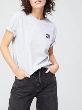 Image of Tommy Jeans Tommy Badge T-Shirt - Grey