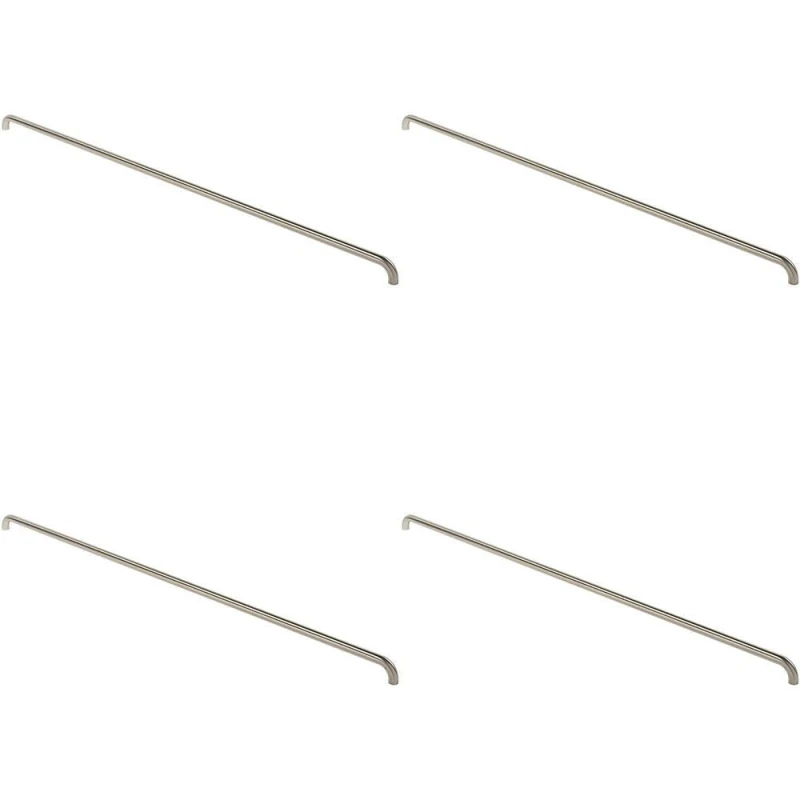 Image of Loops 4x Round D Bar Pull Handle 1830 x 30mm 1800mm Fixing Centres Satin Steel Metallics unisex