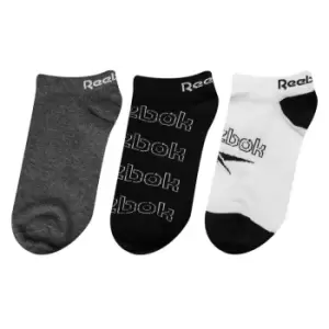 Image of Reebok 3 Pack Invisible Socks - White