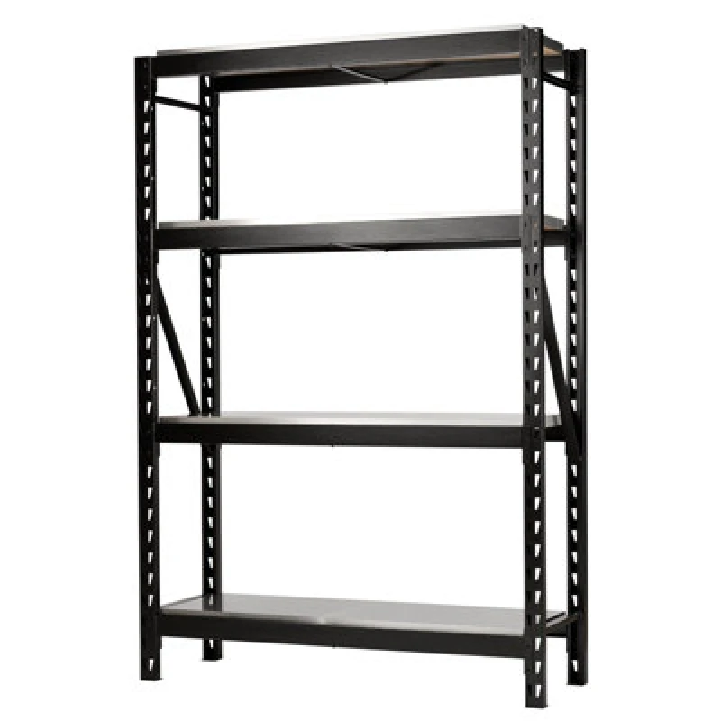 Image of Bunker 18 Piece Modular 4 Tier Stainless Steel Shelf Racking Unit 27980 Colour: Black