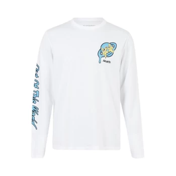 Image of AllSaints High Five Long Sleeve Crew - Optic White