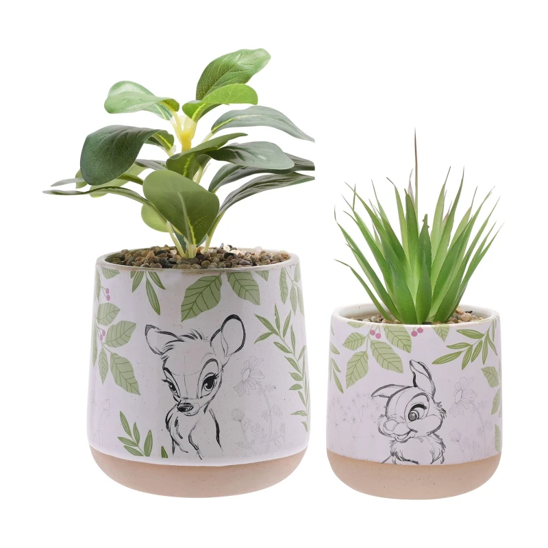 Image of Disney Forest Friends Set of 2 Bambi Planters Multi