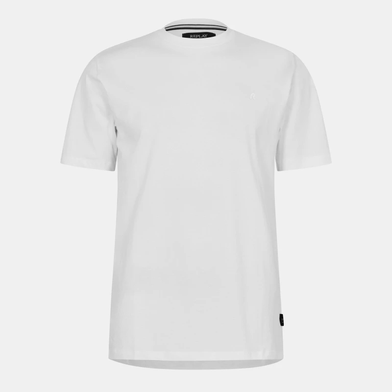 Image of Replay Mens Regular Fit T-Shirt 011 White male M