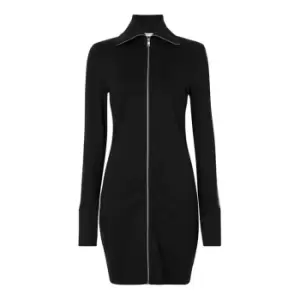 Image of Calvin Klein Jeans Zip Through Milano Dress - Black