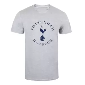 Image of Tottenham Hotspur FC Unisex Adult Crest T-Shirt (S) (Grey)