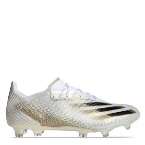 Image of adidas X Ghosted.1 FG Football Boots - White/MetGold