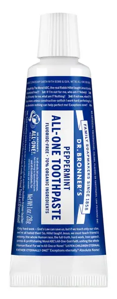 Image of Dr Bronners Peppermint Toothpaste 140g
