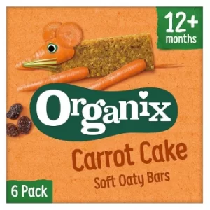 Image of Organix Carrot Cake Soft Oat Snack Bars 6x30g