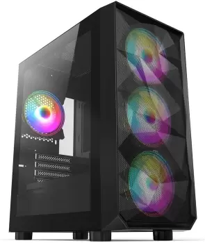 Image of CiT Phantom Mid Tower Gaming Case - Black USB 3.0