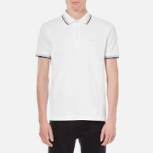 Image of Hugo Boss Athleisure Paddy Tipped Collar Polo Shirt White Size L Men