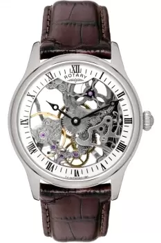 Image of Mens Rotary Vintage Skeleton Mechanical Watch GS02521/06