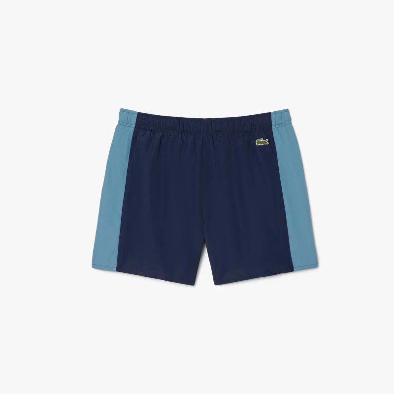Image of Lacoste Colour Block Swim Trunks Navy male S