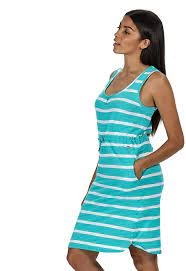 Image of Regatta Blue 'Felixia' Curved Neckline Sleevless Dress - 8