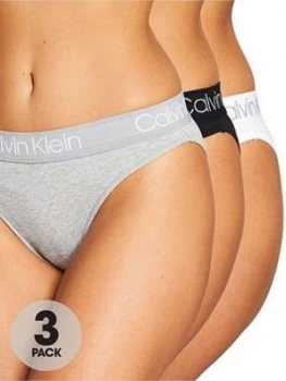 Image of Calvin Klein 3 Pack High Leg Tanga Brief - Multi
