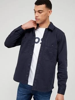 Image of BOSS Locky 1 Overshirt - Dark Blue, Dark Blue Size M Men