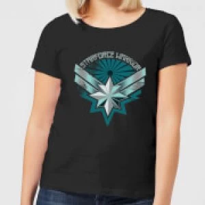 Image of Captain Marvel Starforce Warrior Womens T-Shirt - Black - 4XL