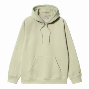 Image of Carhartt Wip Hooded Chase Sweat, Agave / Gold, Male, Hoodies, I026384.1GUXX