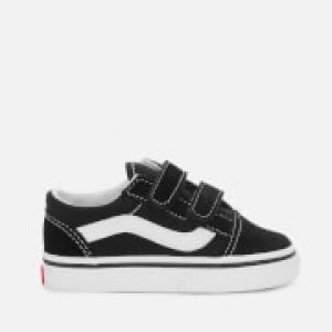 Image of Vans Toddler's Old Skool Velcro Trainers - Black - UK 4 Toddler