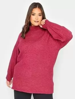 Image of Yours Batwing Sleeve Jumper - Pink, Size 14-16, Women