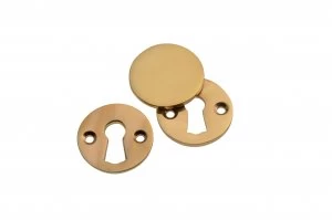 Image of Wickes Open and Closed Escutcheon - Brass