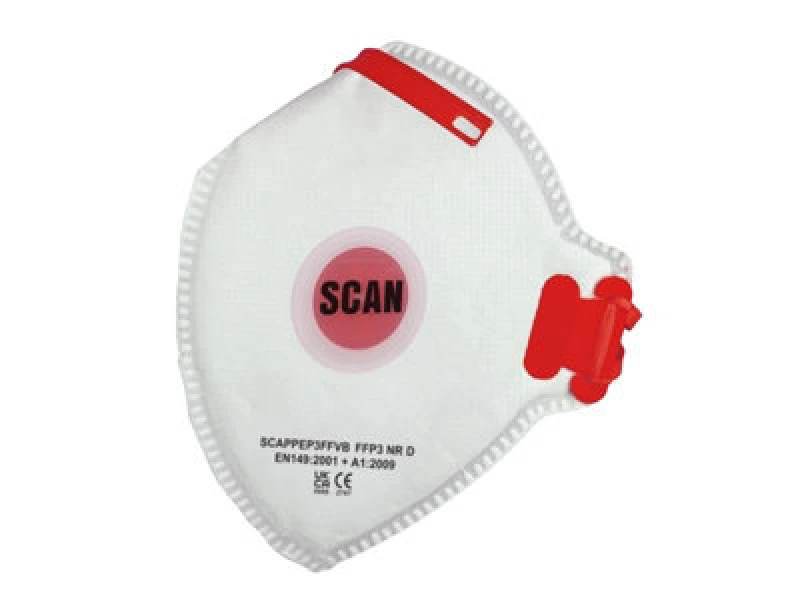 Image of Scan Ffp3 10 Fold Flat Disposable Valved Mask Ffp3 Protection (Pack 10) Scappep3Ffvb