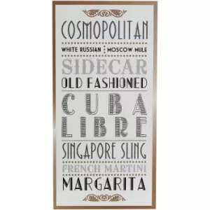 Image of Cocktail Wall Plaque - Premier Housewares