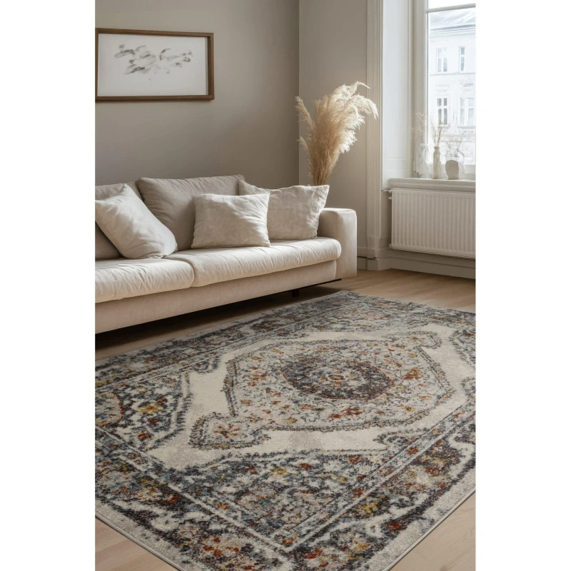 Image of Homemaker Juno Medallion Cream 120x170 Rug, Cream JUNOMEDCREA120