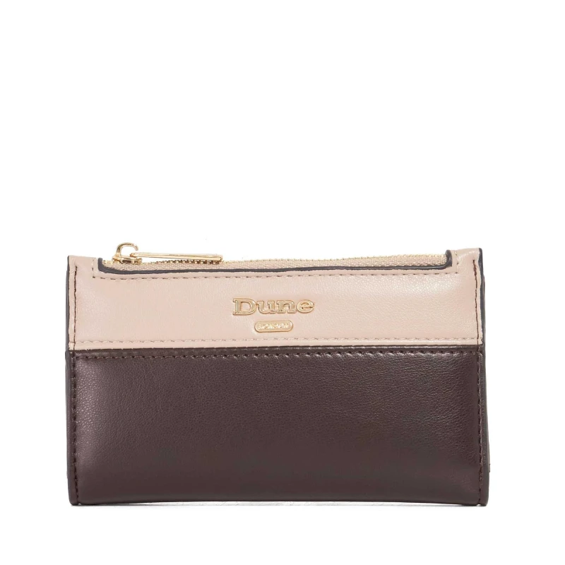 Image of Dune London Womens Kennero Faux Leather Zip Around Purse Brown female One Size