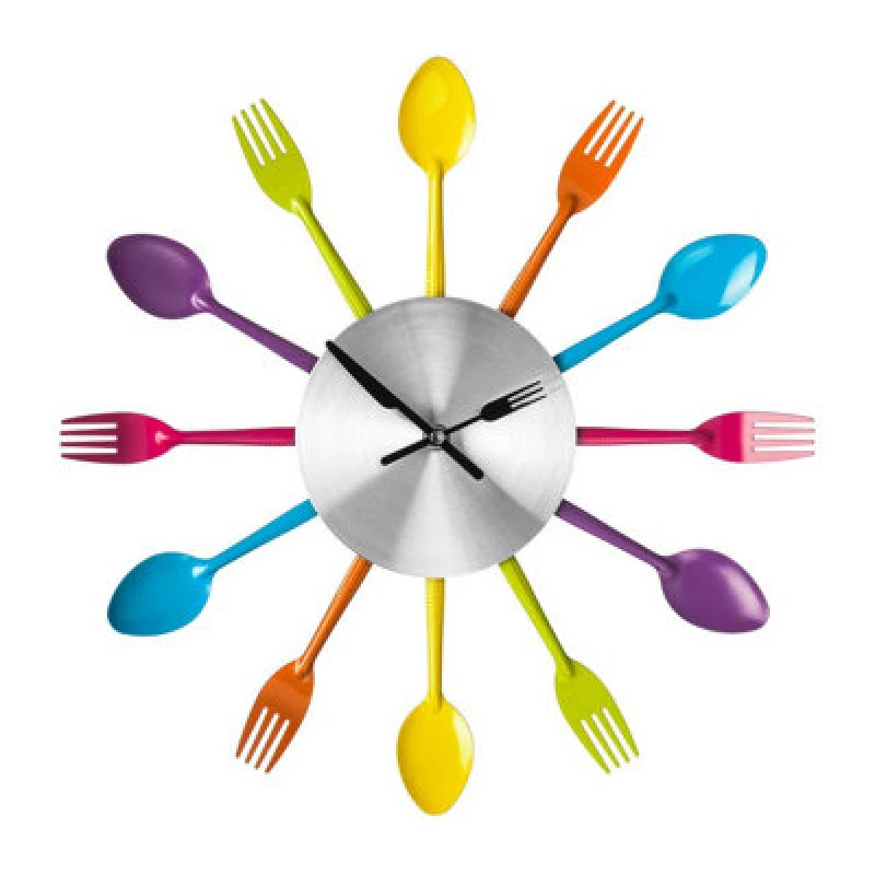 Image of Premier Housewares Maison by Premier Multi Coloured Cutlery Wall Clock Multi