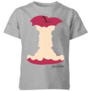 Image of Disney Princess Colour Silhouette Snow White Apple Kids T-Shirt - Grey - 9-10 Years