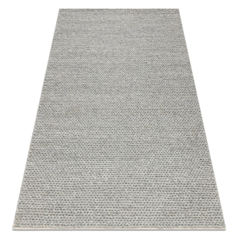 Image of RugsX Wool Carpet Tahar 99004G Grey - Hand-Woven Loop, Uniform 90X150 Cm