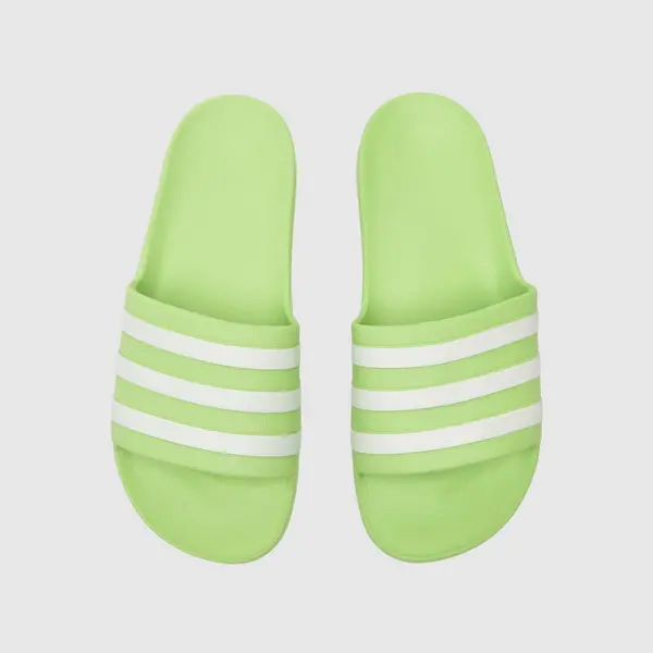 Image of adidas adidas Adilette Aqua Slide Mens Pool Shoes 6 (39) Green 22213028260