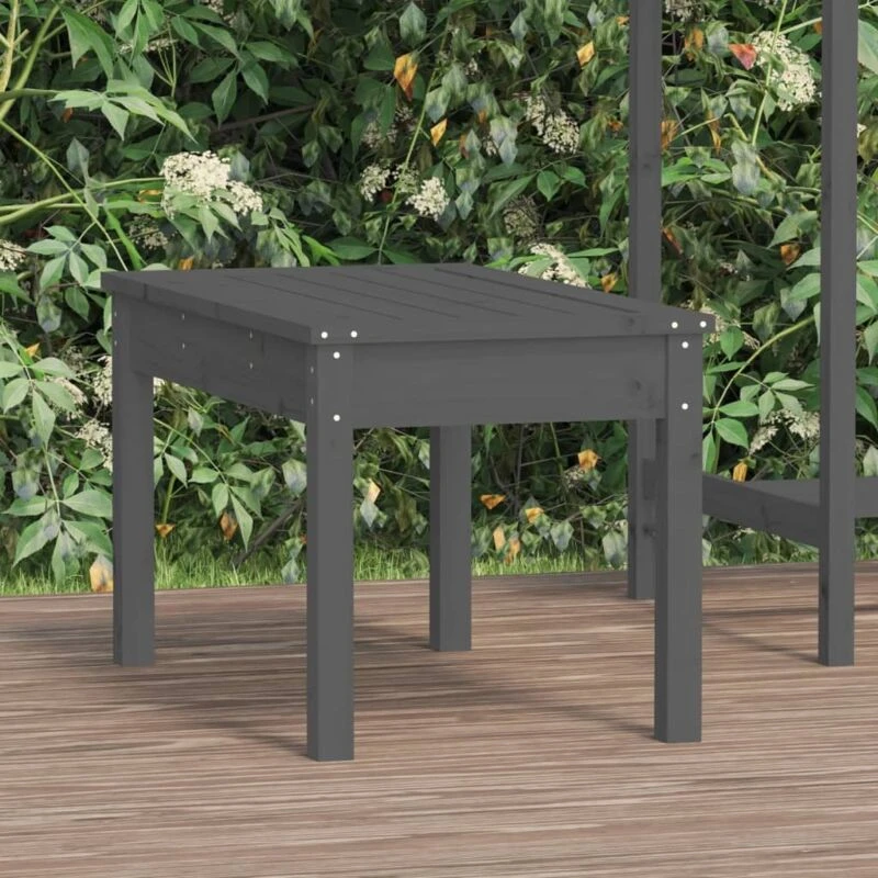 Image of vidaXL Garden Bench Grey 80x44x45cm Solid Wood Pine, Grey 823999
